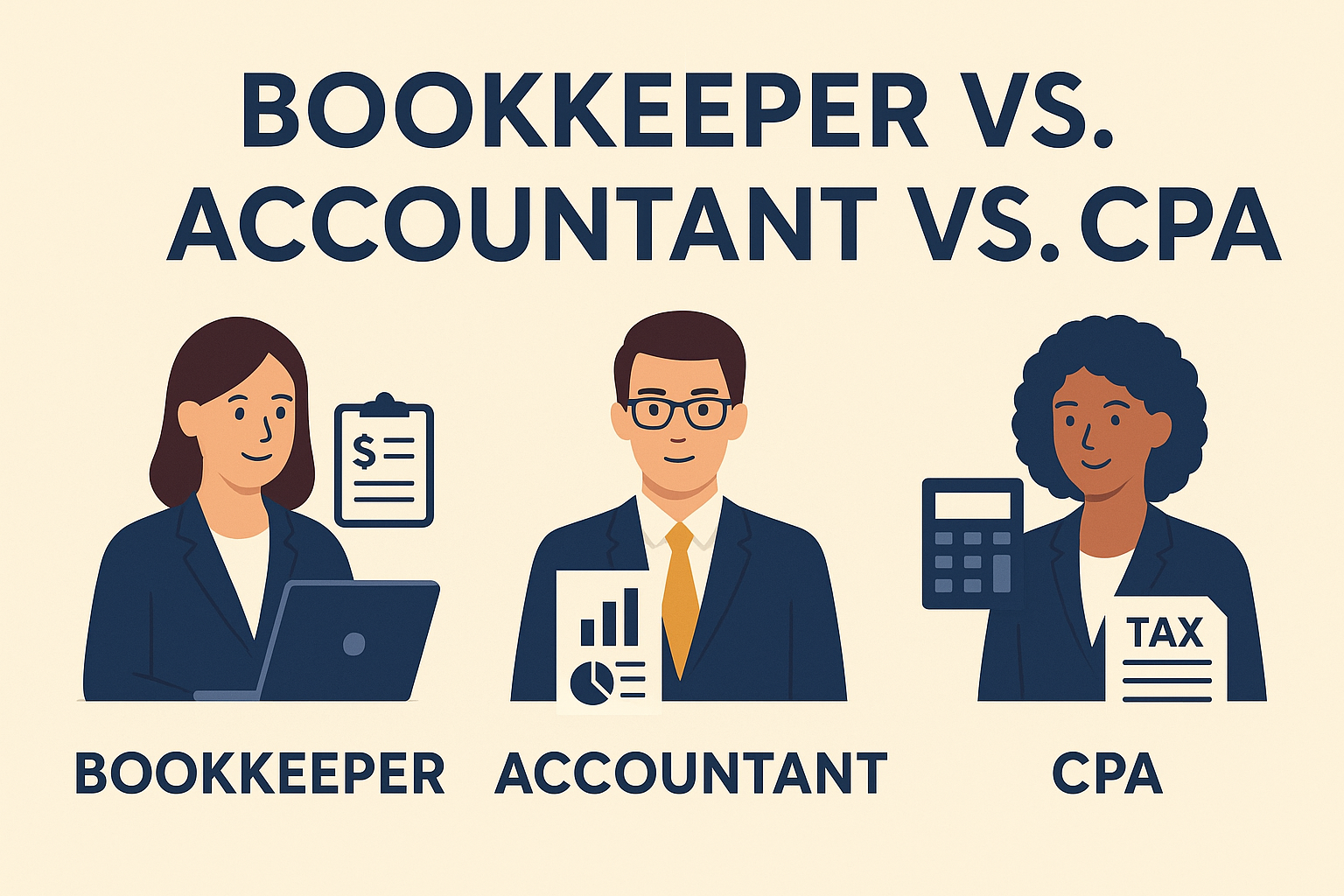 Bookkeeper vs. Accountant vs. CPA